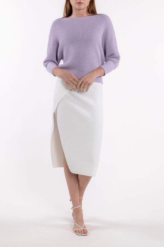 TEXTURED DOLMAN SLEEVE TOP