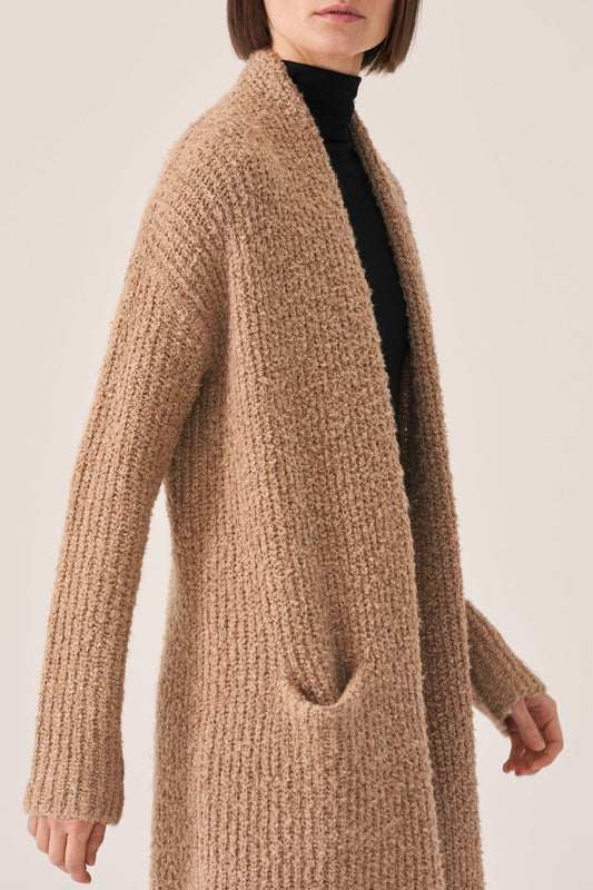 RIB TEDDY CARDIGAN COAT