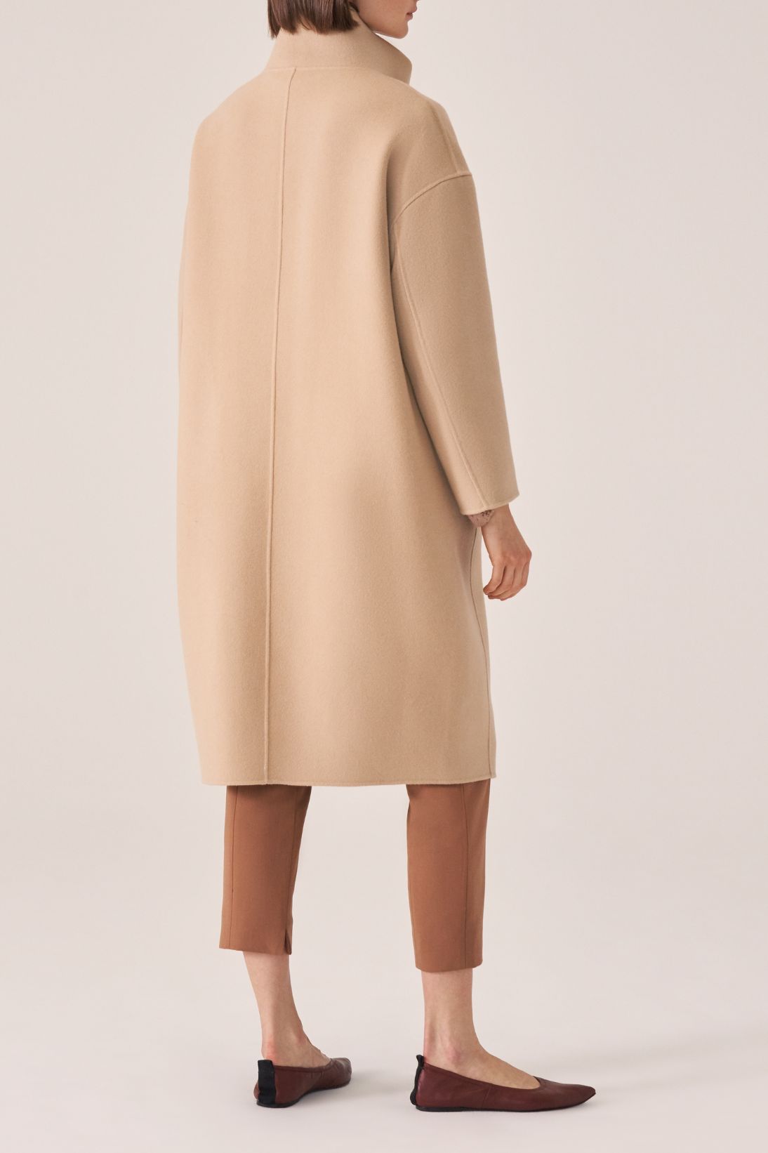 CASHMERE FUNNEL NECK COAT