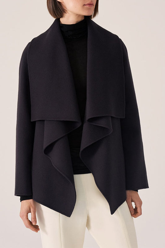 SHORT BLANKET CASHMERE COAT