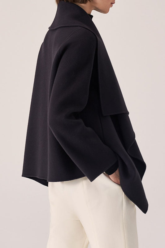 SHORT BLANKET CASHMERE COAT