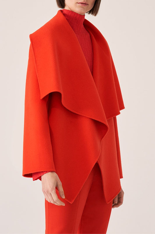 SHORT BLANKET CASHMERE COAT