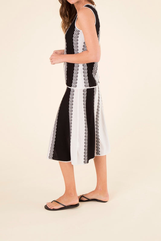 CASHMERE WAVE JACQUARD SKIRT