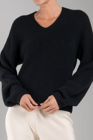 CASHMERE RIBBED SWEATER