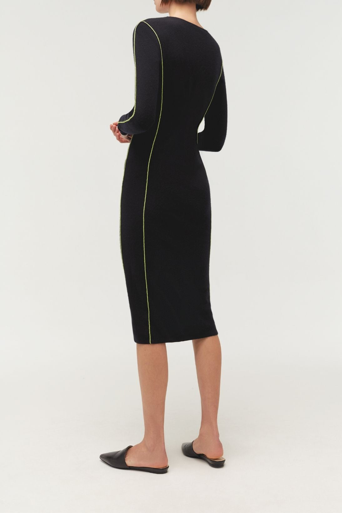 Women's shine frame double knit dress | TSE Women's shine frame double knit dress | TSE