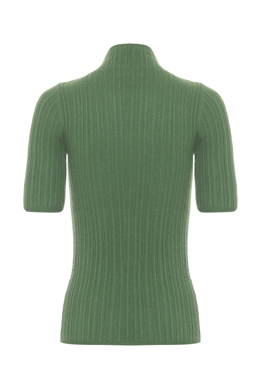 VARIATED RIB MOCKNECK TOP