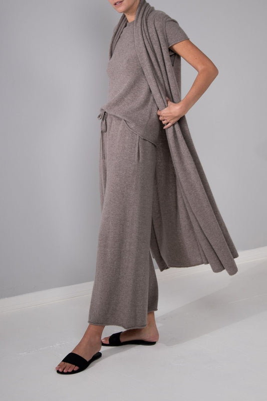 CASHMERE SLEEVELESS DUSTER CARDIGAN