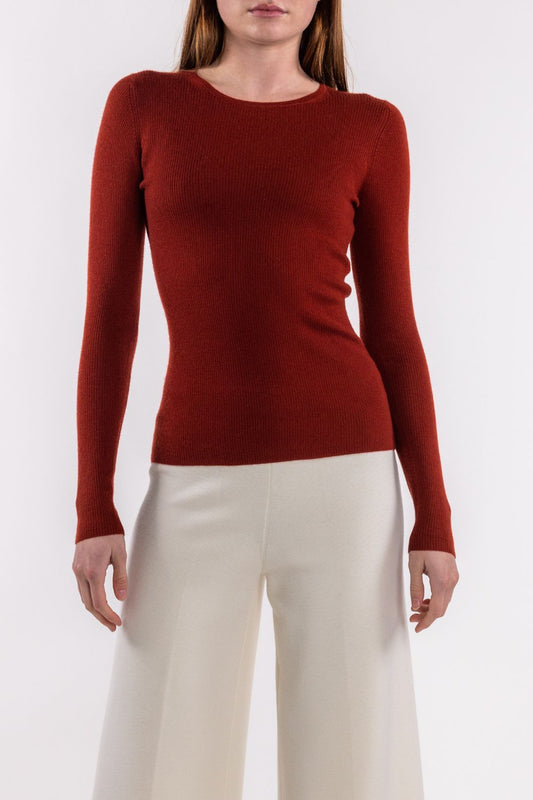 SUPERFINE CASHMERE RIB CREWNECK