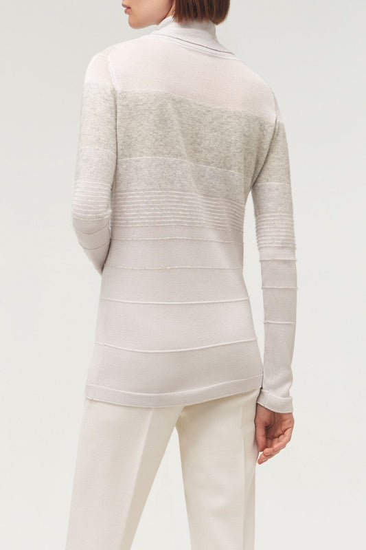 LONG SLEEVE STRIPED TURTLENECK