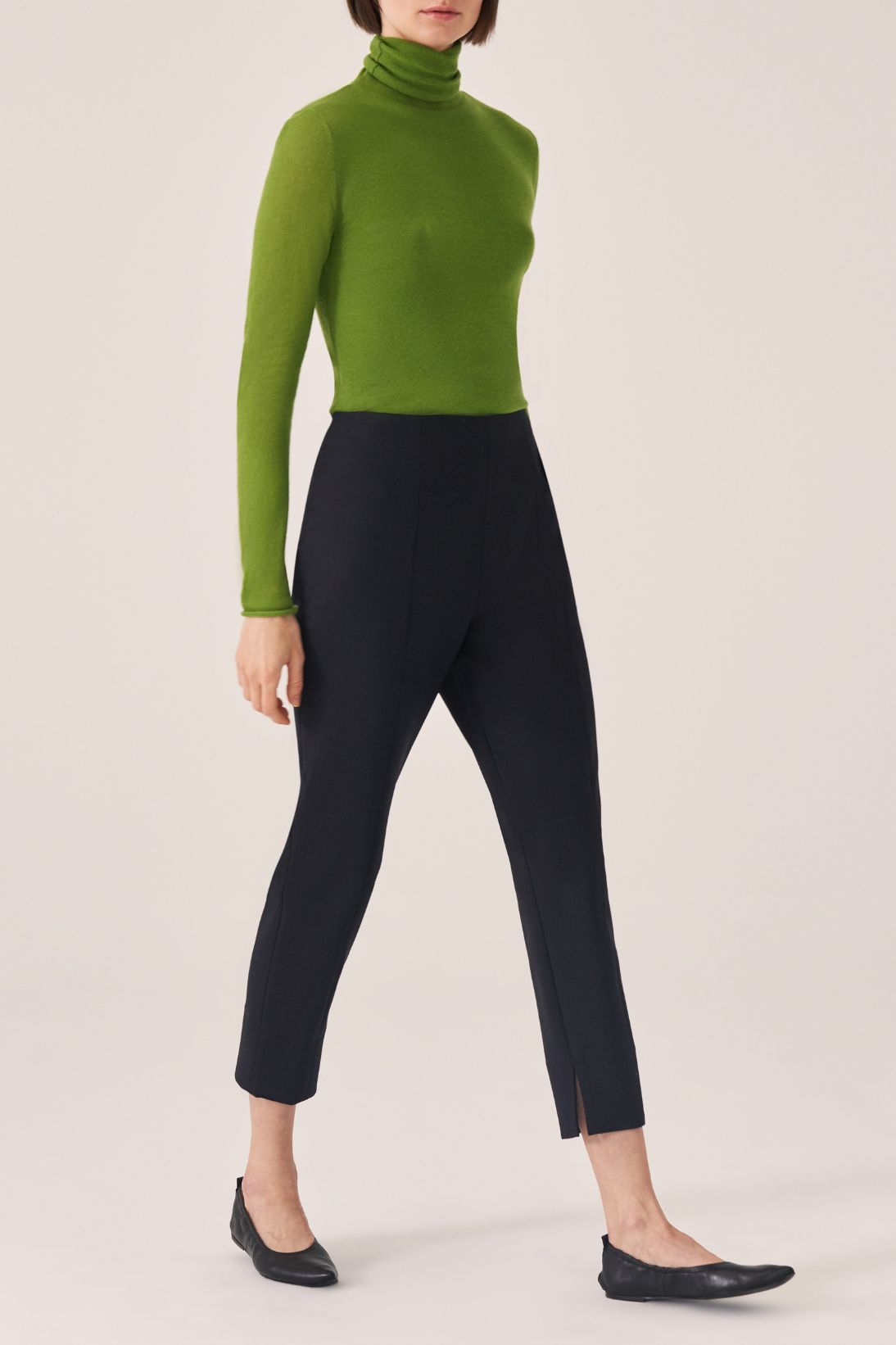 STRETCH WOOL CIGARETTE PANT